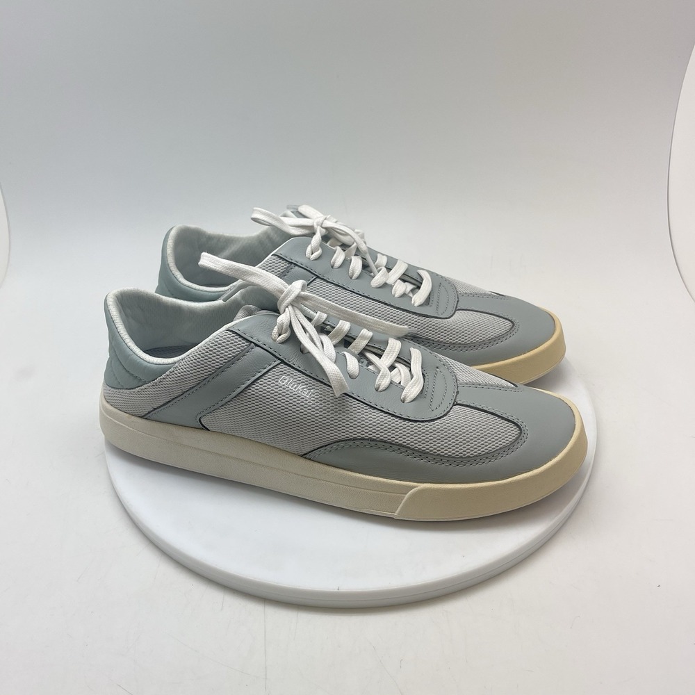 OluKai Sneakers Womens 8.5 Ha'upu Hulu Walking Gray Leather Comfort Shoes